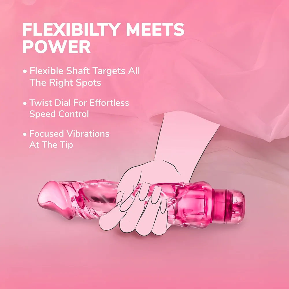 Eden 9-Inch Realistic Waterproof Vibrating Dildo with Adjustable Speed