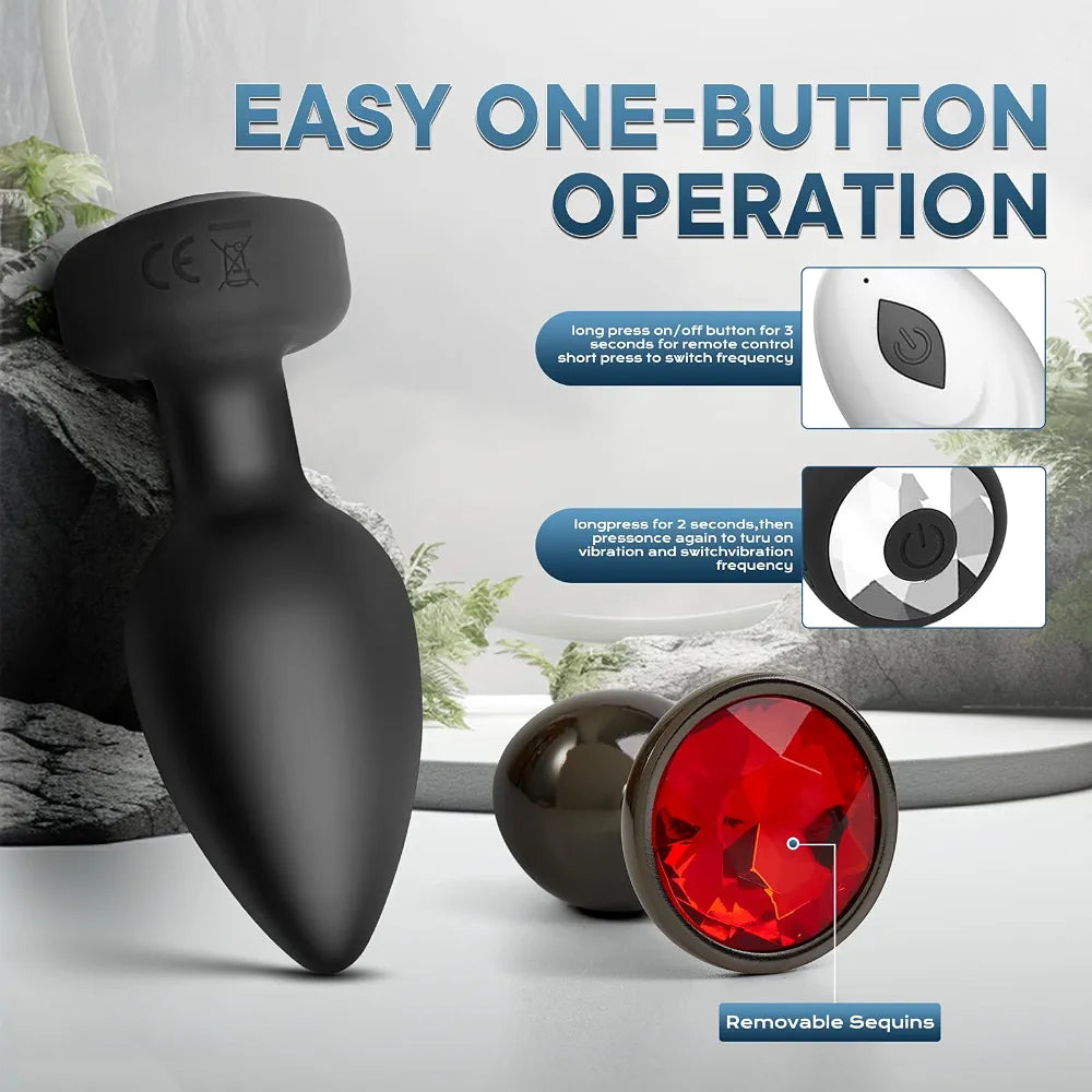 10-Mode Wireless Remote Controlled Anal Vibrator Set with Dual Prostate Massagers