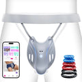 AI-Powered Wearable Penis Training Vibrator with 9 Speeds and App Control - Hands-Free Male Masturbator