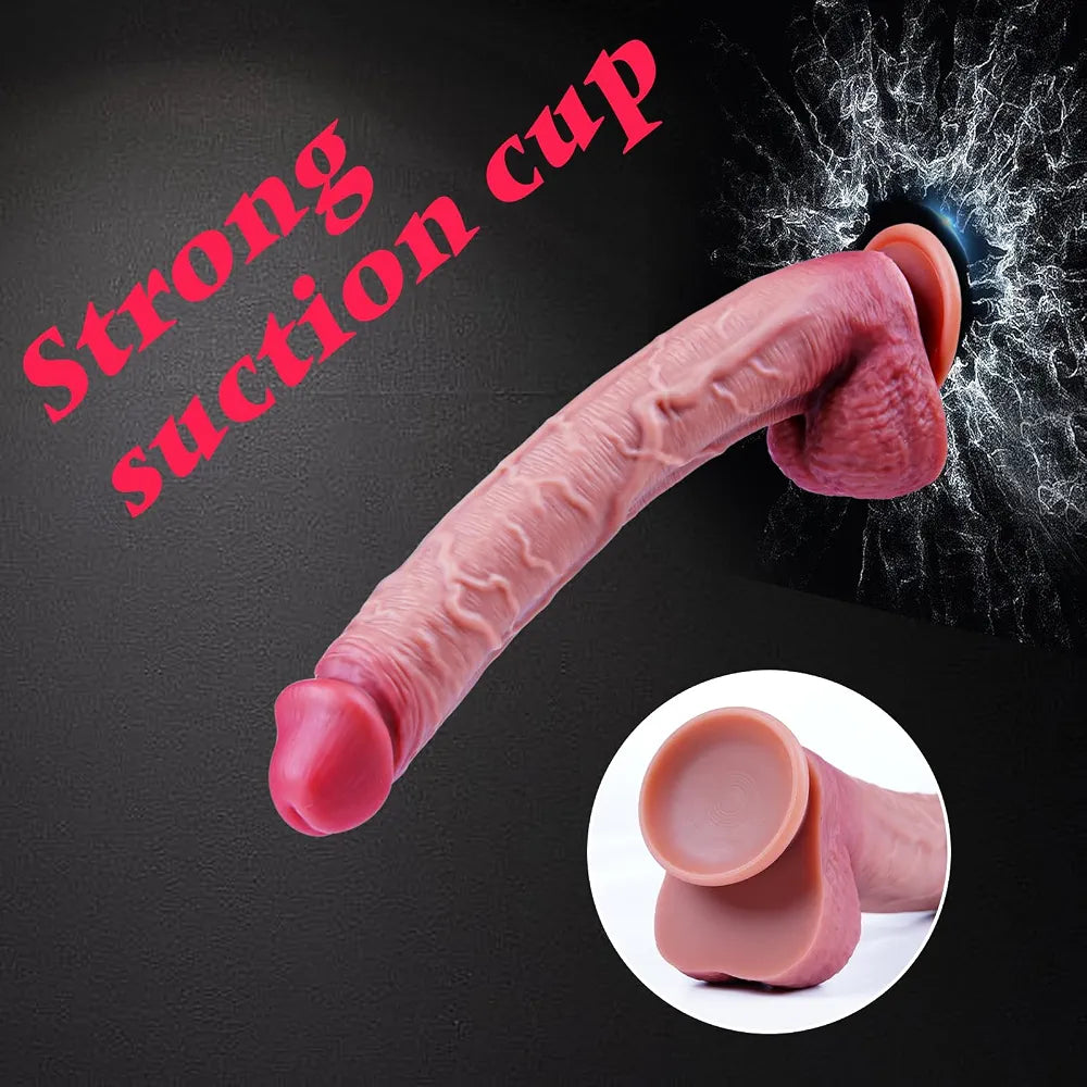 7-Inch Ultra-Slim Realistic Silicone Beginner Dildo with Suction Cup