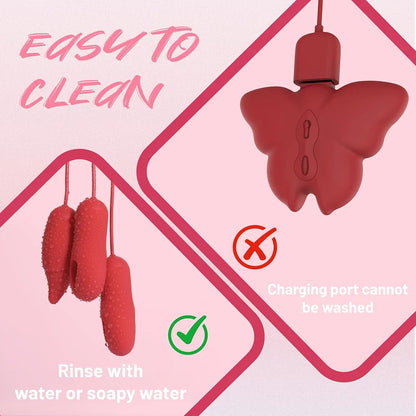 Adjustable Vibrating Nipple Clamps with G-Spot Stimulator for Couples