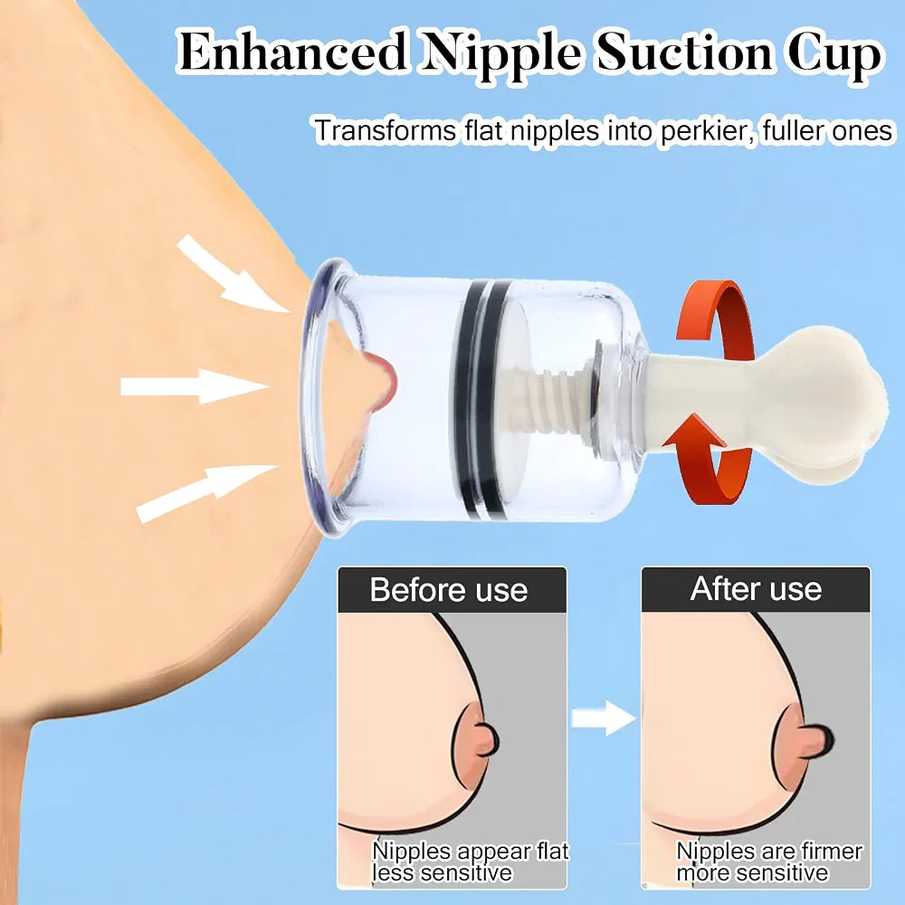 Adjustable Twist Nipple Suction Cups - Set of 2