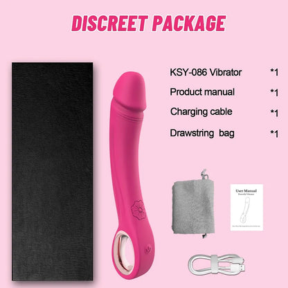 Premium Silicone G-Spot & Clitoral Vibrator with 10 Vibration Modes