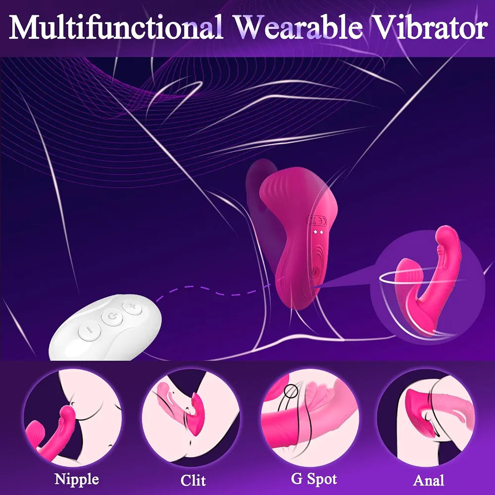 App-Controlled Butterfly G-Spot & Clitoral Vibrator with 10 Modes for Couples