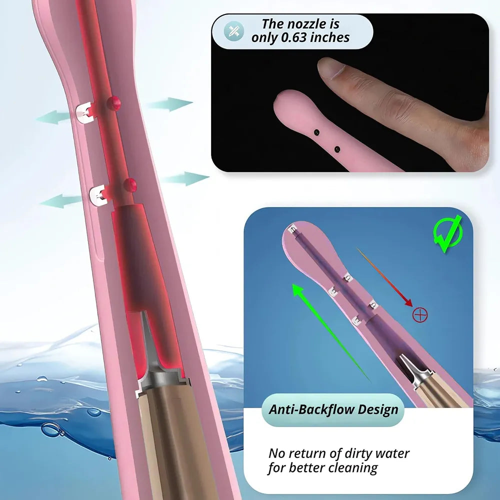 FST Reusable Silicone Enema Bulb Anal Douche with 5-Hole Spray and Anti-Backflow Design