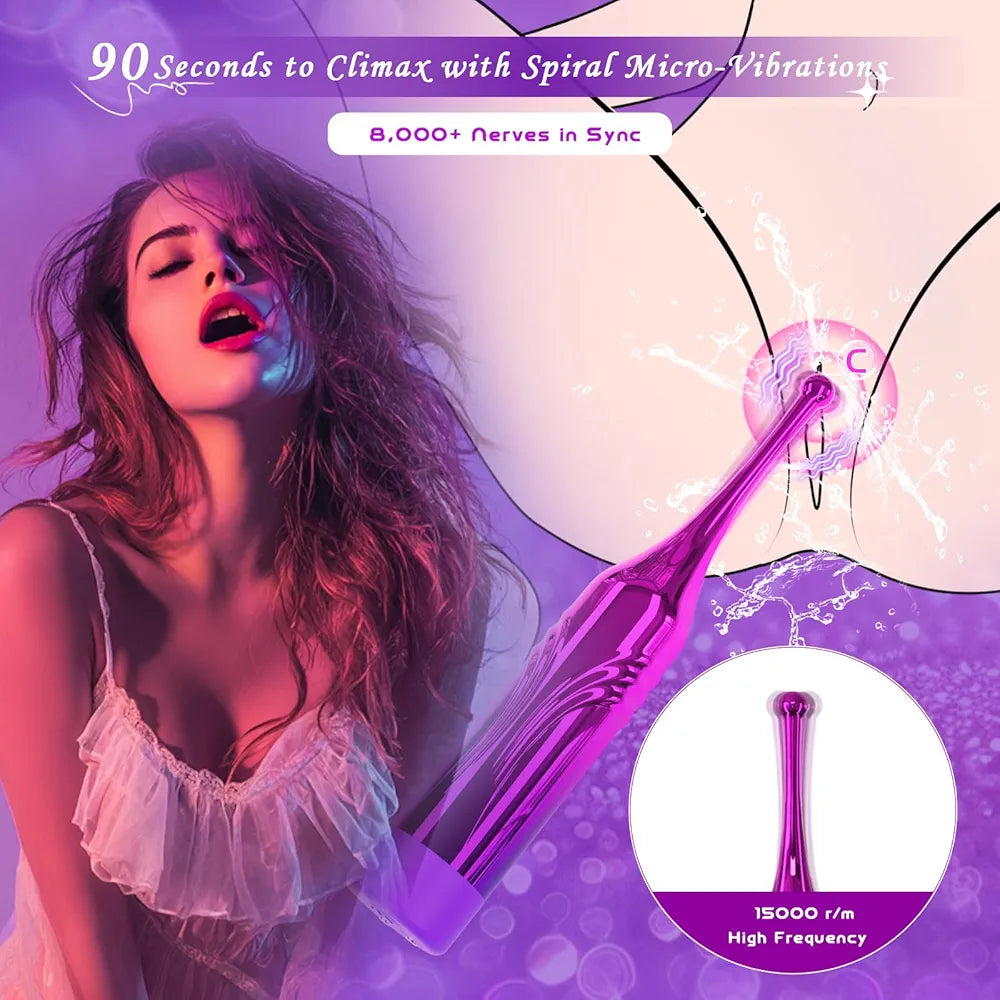 Premium High-Frequency Bullet Wand Vibrator for Targeted Clitoral and G-Spot Stimulation