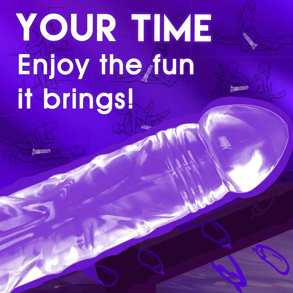 MKPJOY 3-Piece Transparent Silicone Anal Training Set with Suction Base