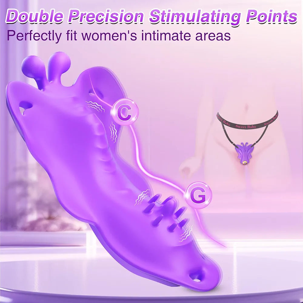 Discreet Wearable Thong Vibrator with App & Remote Control - 9 Vibration Modes