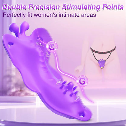 Discreet Wearable Thong Vibrator with App & Remote Control - 9 Vibration Modes