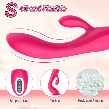 Dual-Stimulation Rabbit Vibrator: 7-Mode G-Spot & Clitoral Massager for Women