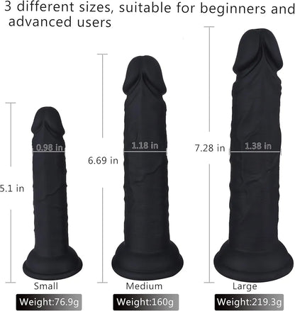 Silicone Anal Training Plug Set with Suction Cup - 3-Piece Beginner Prostate and G-Spot Massager