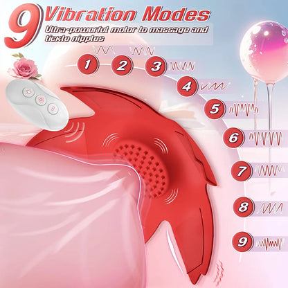 Floral-Inspired Nipple Stimulation Vibrator for Enhanced Sensitivity