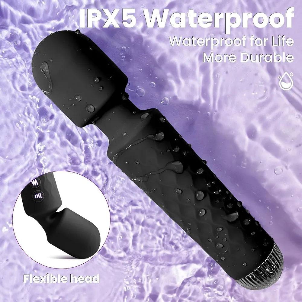Allovü Rechargeable Wand Massager - Waterproof 10-Speed Clitoral Stimulator for Women