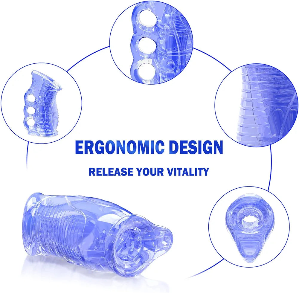 Open-Ended Male Masturbation Sleeve and Penis Training Massager