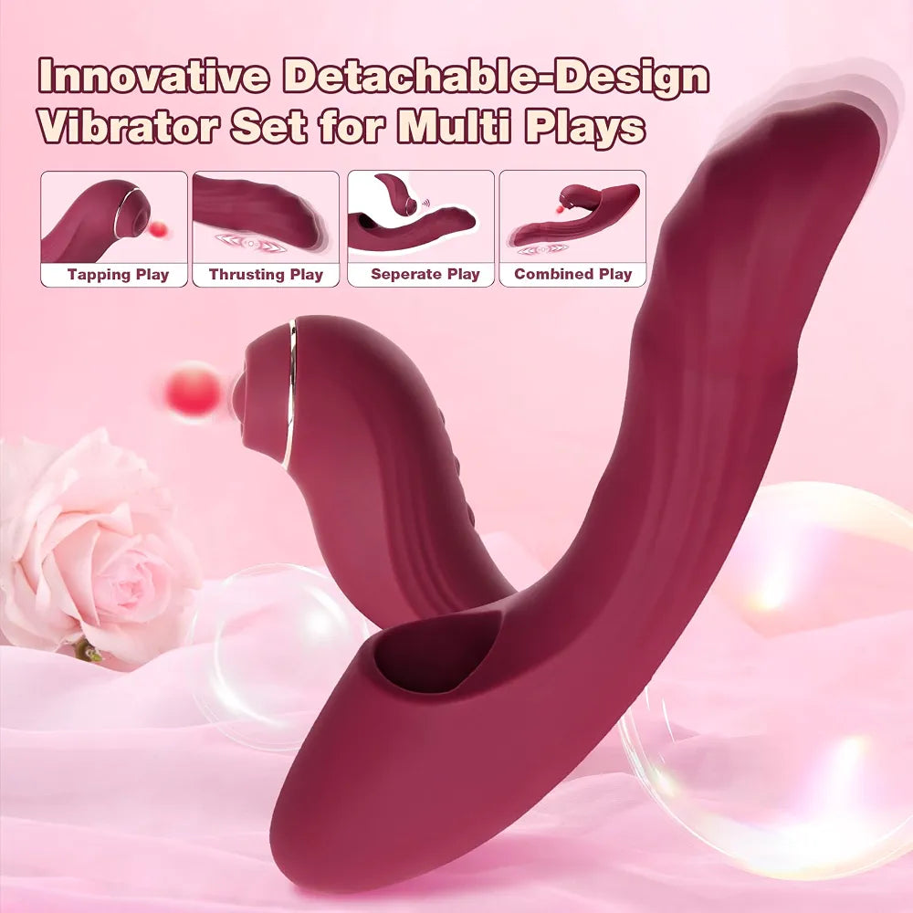 QUZAR 6-in-1 Smart Heating Dildo Set with App-Controlled Vibration