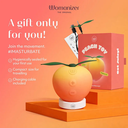 Womanizer Peach Rechargeable Silicone Clitoral Suction Stimulator
