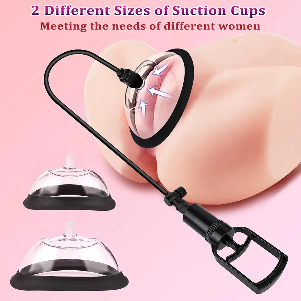 4-Cup Vacuum Suction Pump Set for Nipple and Clitoral Stimulation