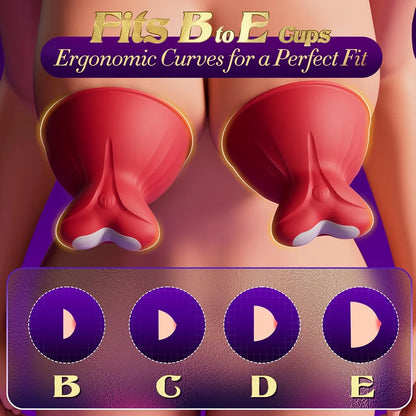 7-Mode Rotating Nipple Stimulator and Suction Massager for Couples
