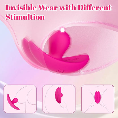CumTide Remote-Controlled Wearable Panty Vibrator with 10 Modes for G-Spot and Clitoral Stimulation