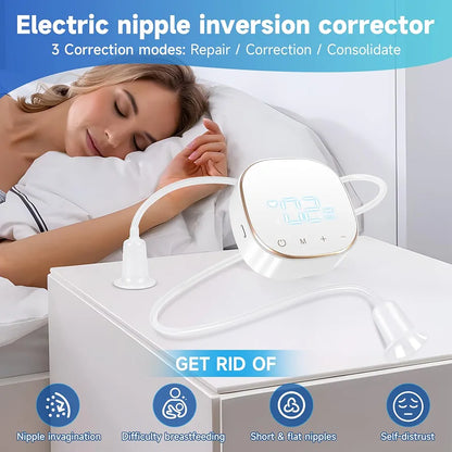 Rechargeable Electric Nipple Corrector with LED Touch Screen for Inverted or Flat Nipples
