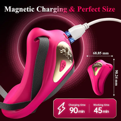 Butterfly App-Controlled Wearable Couples Vibrator with 9 Modes