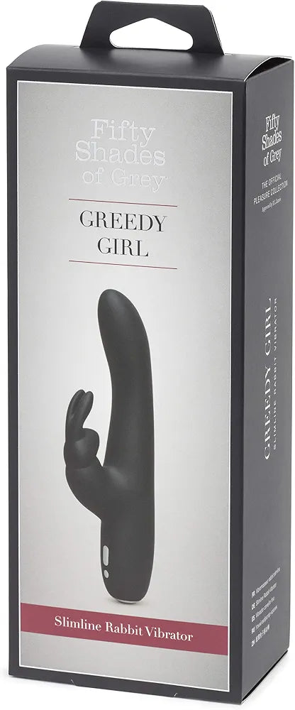 Fifty Shades of Grey Slimline Silicone G-Spot Rabbit Vibrator - 9 Vibration Modes, 3 Speeds, Rechargeable & Waterproof