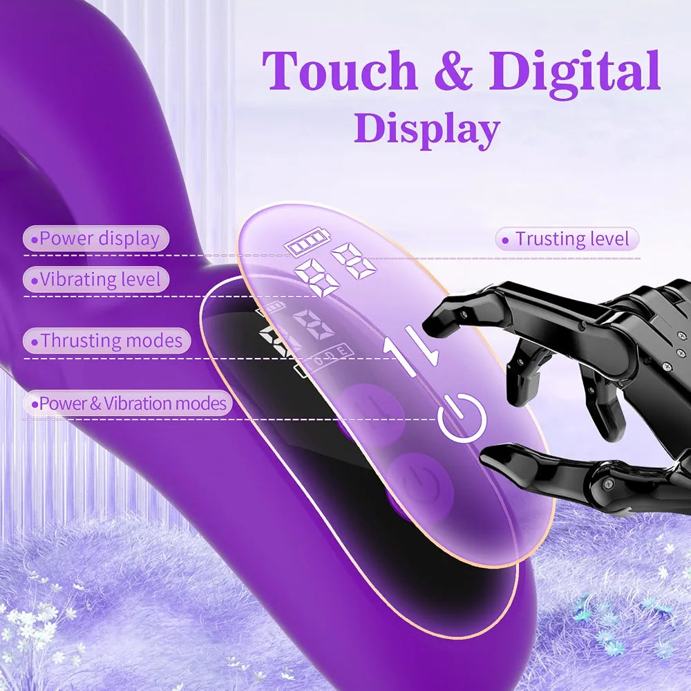 Sikelob Rabbit G-Spot Vibrator with 9 Thrusting and 9 Vibration Modes, Silicone Clitoral Stimulator for Women