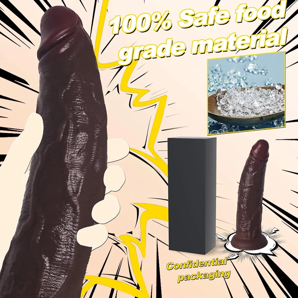 Realistic Silicone Suction Cup Dildo 3-Pack: Lifelike Soft Texture for Beginners and Advanced Users