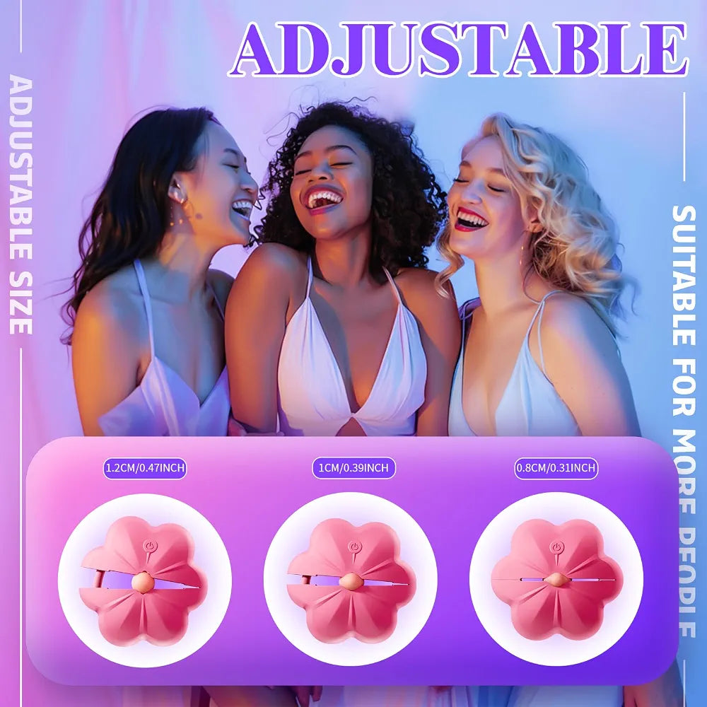 App-Controlled Vibrating Nipple Clamps with 10 Modes for Couples