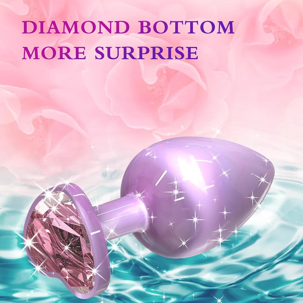Heart-Shaped Jewelry Base Small Anal Plug for Beginners - Unisex G-Spot Stimulator