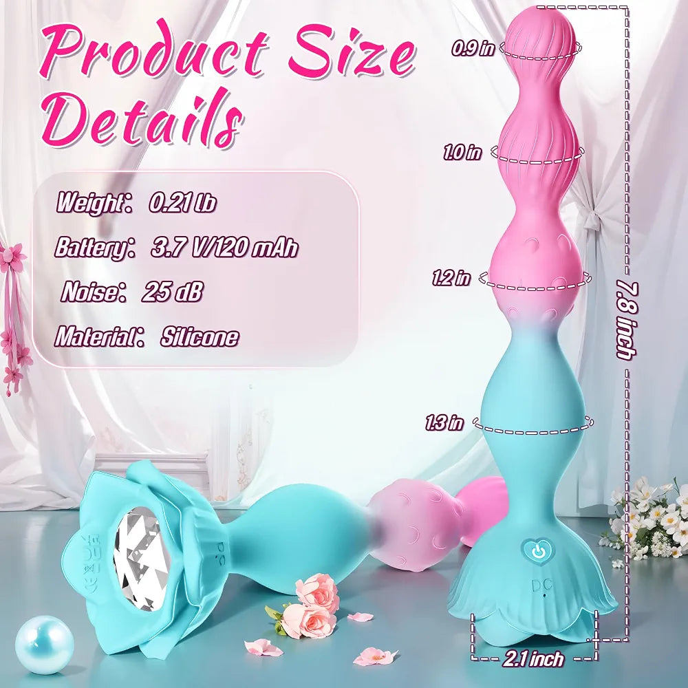 Yaluye 36-Mode Vibrating Anal Plug and Bead Massager for Prostate and G-Spot Stimulation