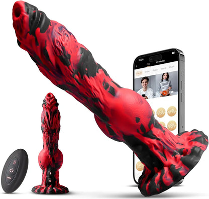 9.6" Fantasy Monster Thrusting & Vibrating Dildo with App Remote Control