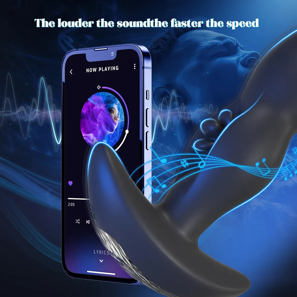 App-Controlled High-Frequency Vibrating Prostate Massager and Anal Plug for Men