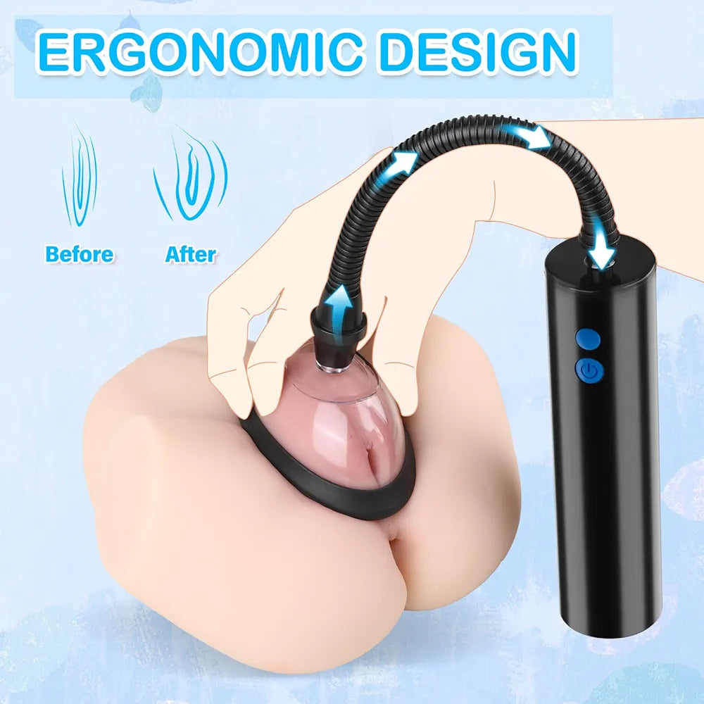 Adult Sex Toys Pussy Pump - Female Sex Toys Nipple Clit Sucker Automatic Vacuum Vagina Sex Pump, Nipple Pussy Sucking BDSM Toys Kit with 3 Powerful Suction Modes, Adult Toys & Games 5 Cups Included