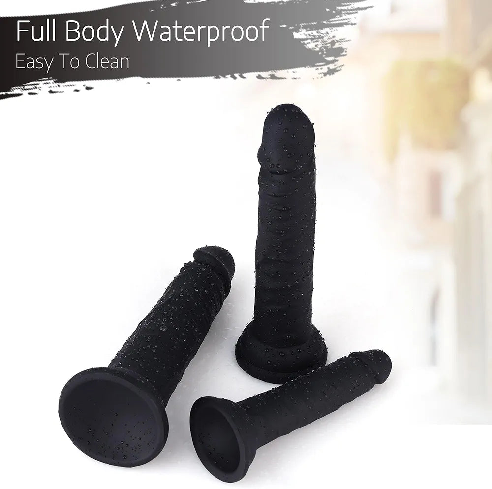 Silicone Anal Training Plug Set with Suction Cup - 3-Piece Beginner Prostate and G-Spot Massager