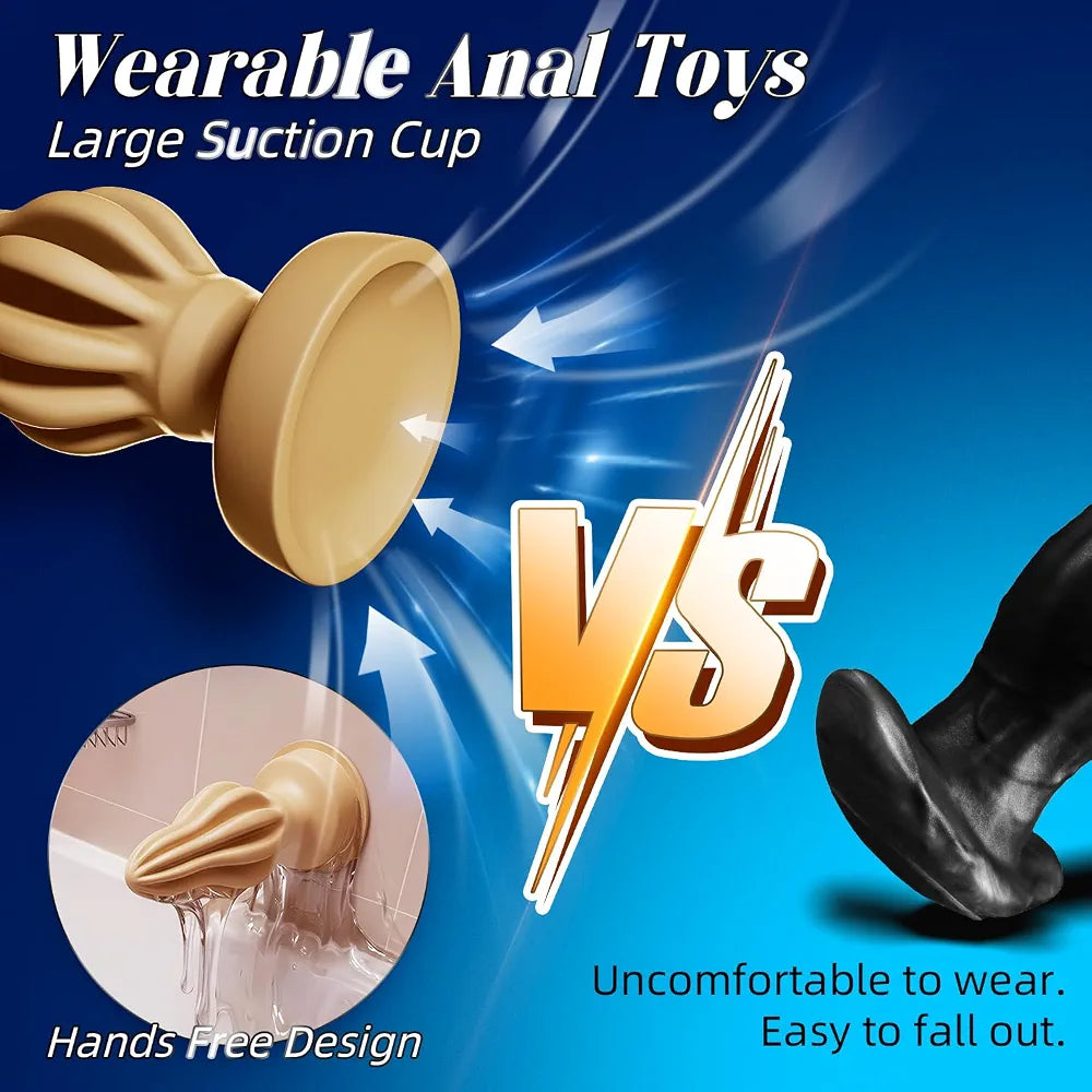 Premium 3-Piece Silicone Anal Training Bead Set with Suction Cup Base