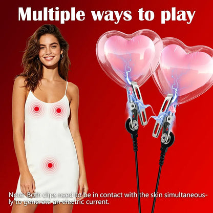 Advanced Electro-Stimulation Clitoral and Nipple Clamp Set for BDSM Sensory Play