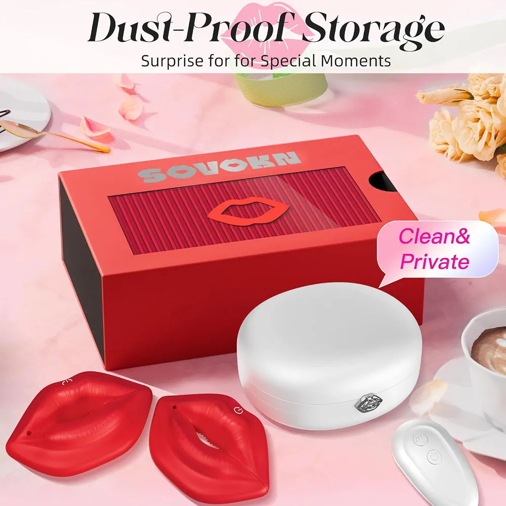 App-Controlled Adjustable Vibrating Nipple Clamps with Storage Case