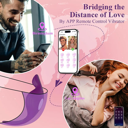 App-Controlled Wearable Panty Vibrator with 9 Vibration Modes for Clitoral Stimulation and Couples Play