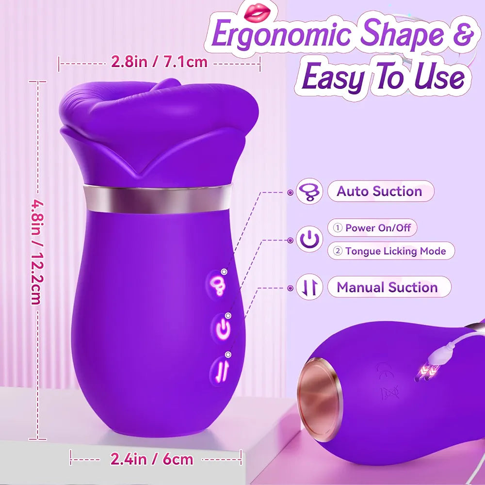 Sovokn 5-in-1 App-Controlled Oral Stimulation & Suction Vibrator for Women