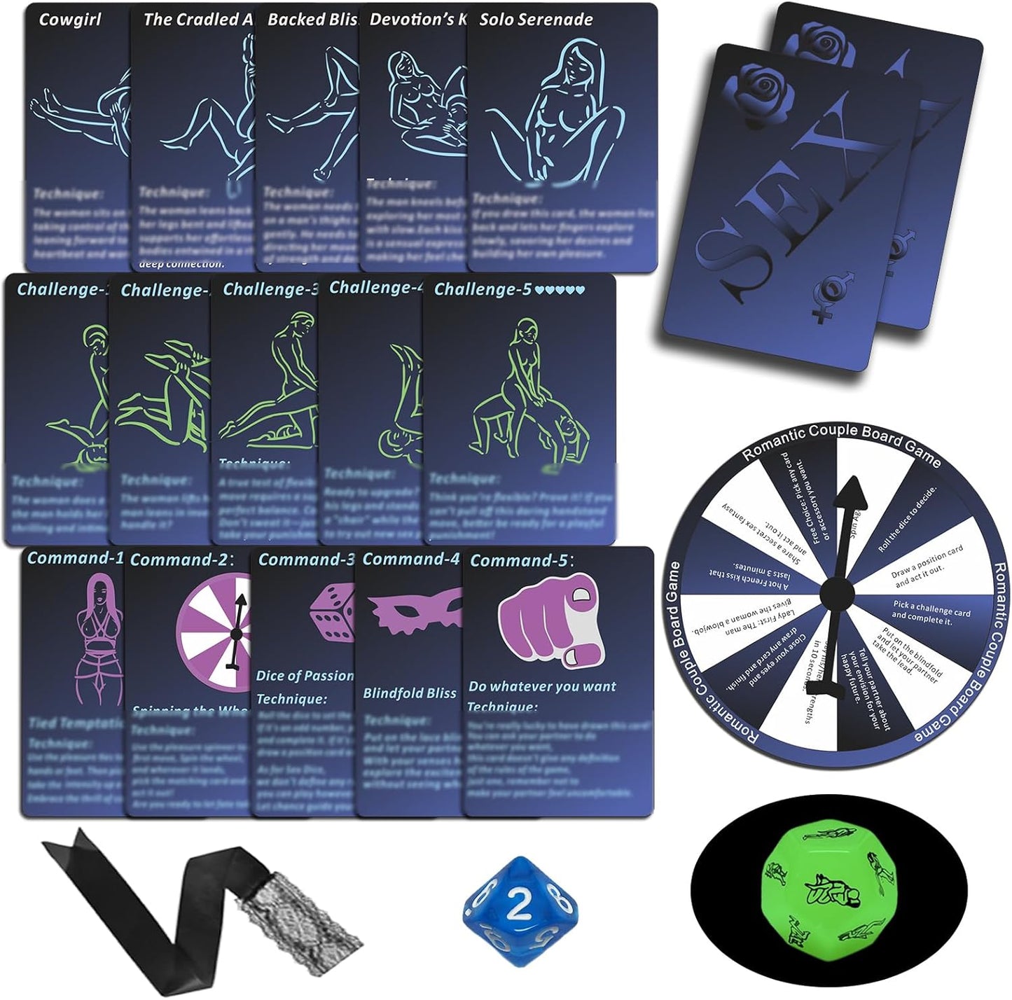 Intimate Couples' Adventure Deck: 42 Romantic Challenges, Positions, and Date Night Games with Accessories