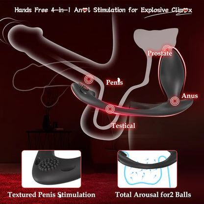 Premium App-Controlled Wearable Vibrating Anal Plug with Clitoral Stimulator