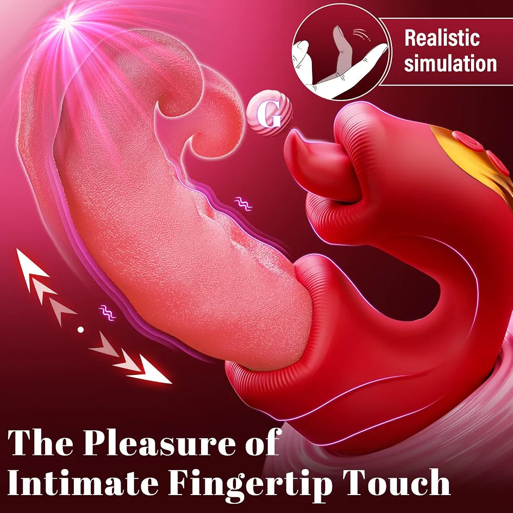 Toendi 10-Mode Thrusting and Licking G-Spot Vibrator for Women