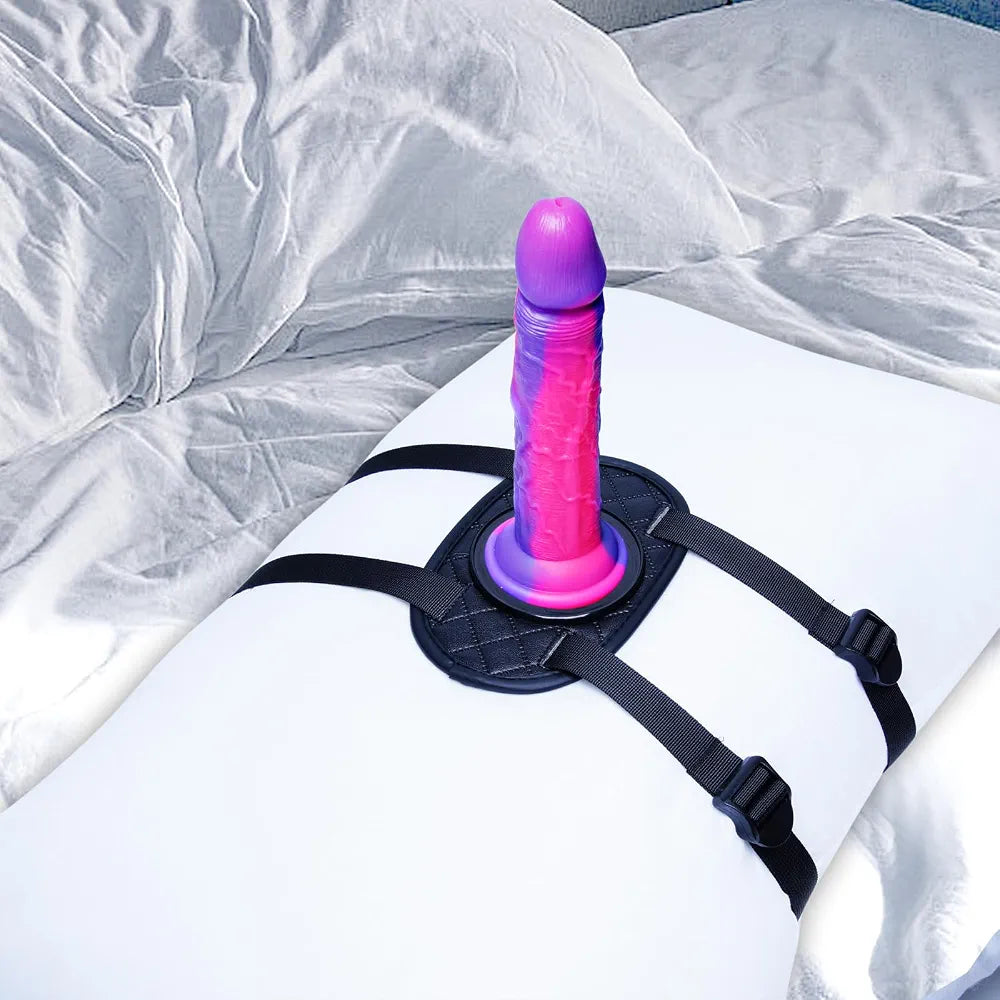 Adjustable Black PU Leather Suction Cup Dildo Holder for Furniture and Sex Swings