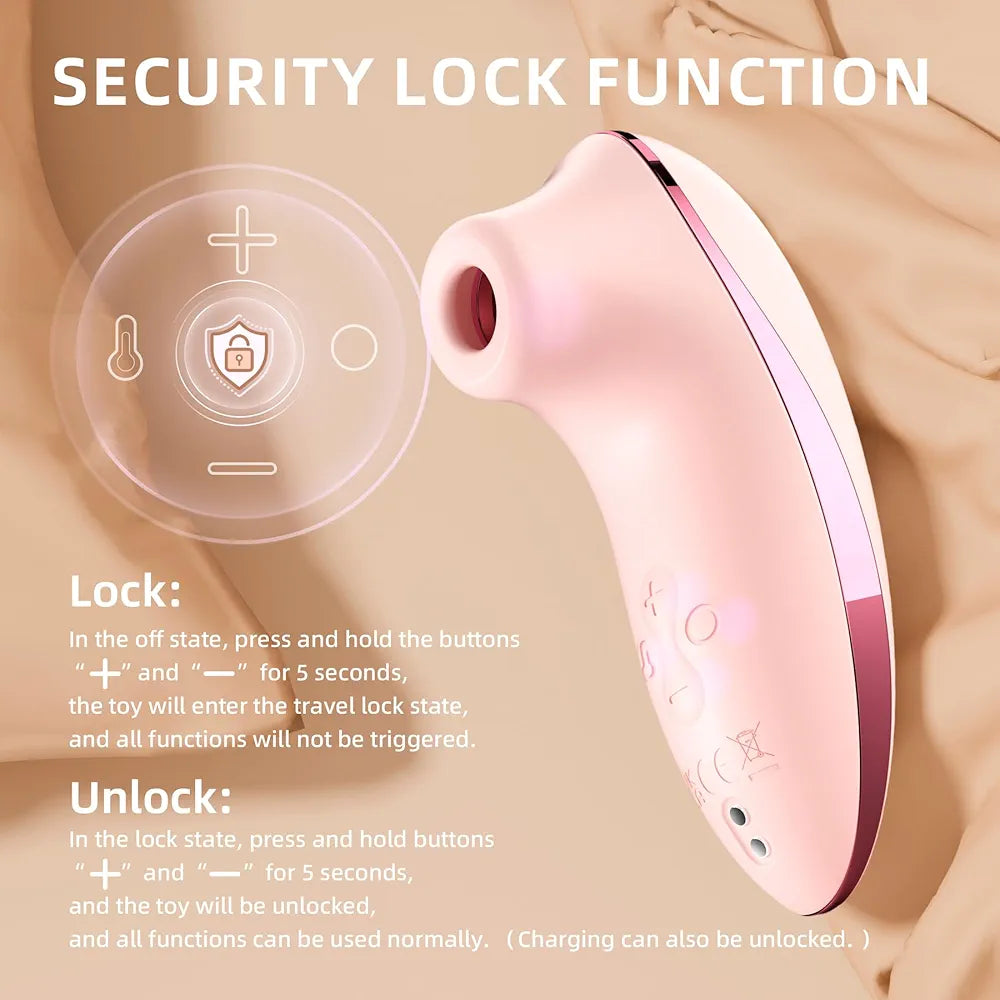 Rose-Shaped App-Controlled Heated Suction Clitoral Stimulator for Women