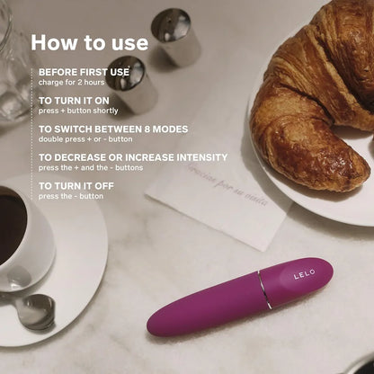 LELO MIA 3 Petite Personal Massager - Discreet Mini Vibrator with 8 Pleasure Settings