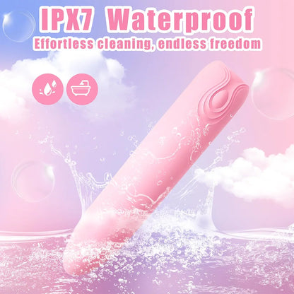 Whisper-Quiet Rechargeable Lipstick Bullet Vibrator with 10 Modes for Targeted Stimulation