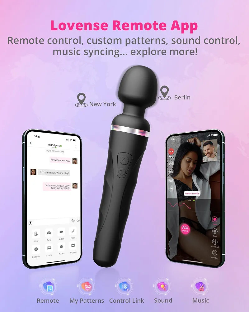 LOVENSE Domi 2 Dual-Head Rotating Wand Massager with Remote Control