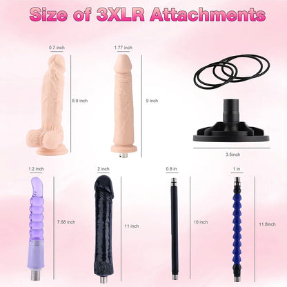 Auxfun Automatic Thrusting Sex Machine with 7 Attachments and Suction Cup Adapter