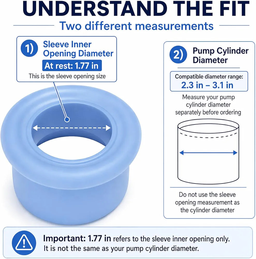 JoyLoop Advanced Silicone Pump Sleeve - Large Opening, Durable Comfort Seal